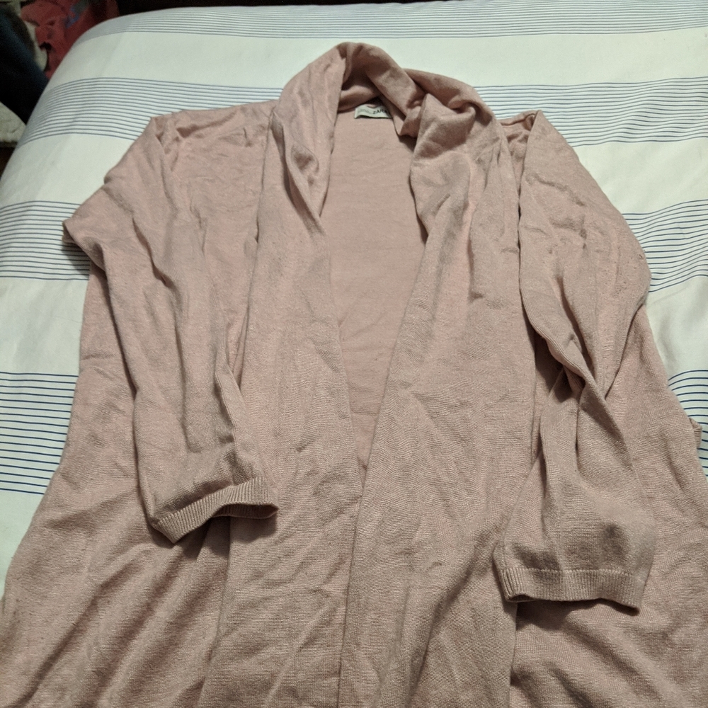 Draped pink Zara sweater